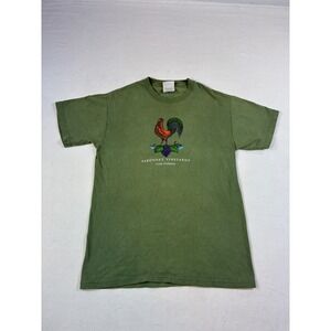 Vintage Hanes Beefy-T Sakonnet Vineyards T-Shirt Small Green Rooster 90s Y2K RI